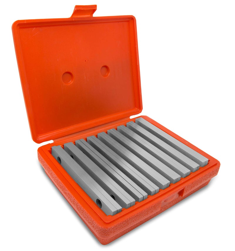 WEN 10349 18-Piece Precision-Ground 1/4-Inch Parallel Sets with Case, Chrome - Image 1